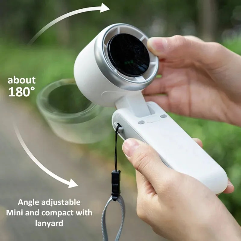 Portable Mini Handheld Fan Multi-Functional Foldable Fan USB Rechargeable Mini Turbine Fan Mini Table Fan