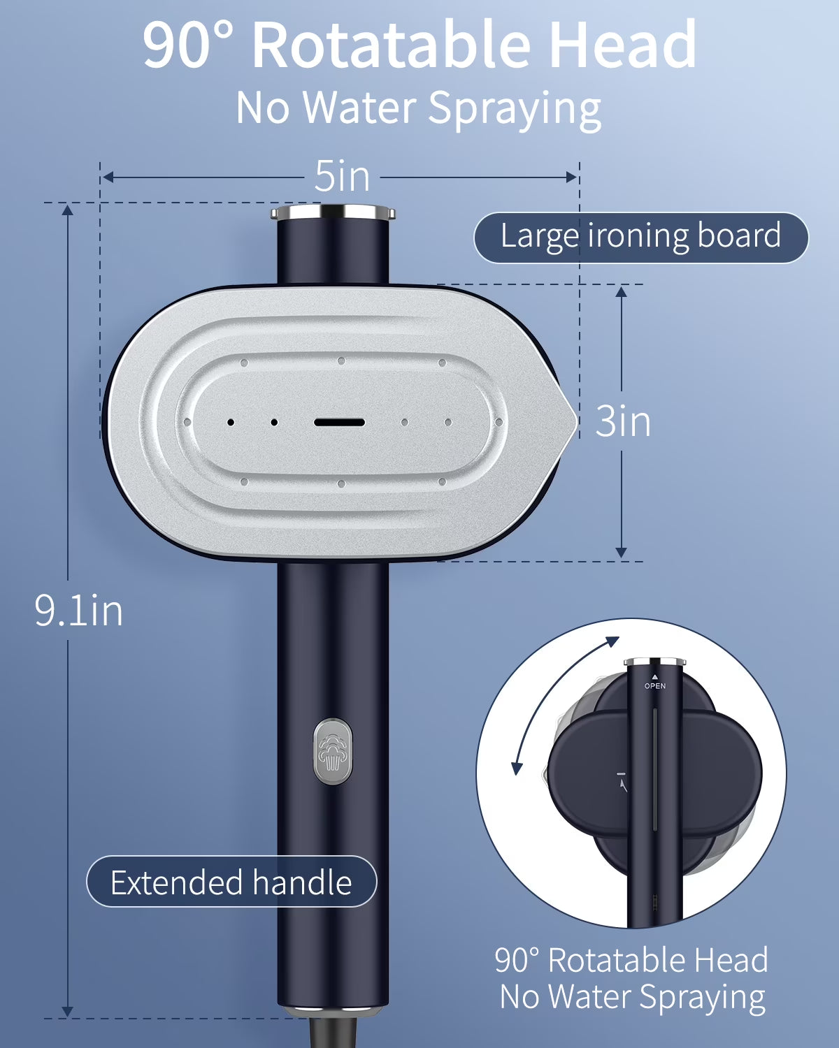 Travel Steamer for Clothes, 1200W Portable Steam & Iron 2 in 1, 15S Heat-Up, Handheld Garment Steamers for Travel Home Office (110-120V)