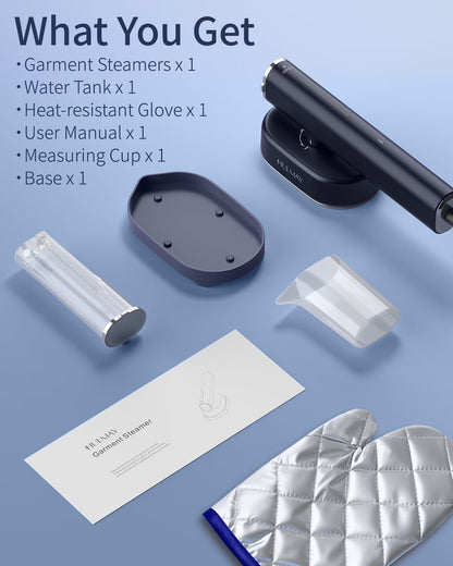 Travel Steamer for Clothes, 1200W Portable Steam & Iron 2 in 1, 15S Heat-Up, Handheld Garment Steamers for Travel Home Office (110-120V)